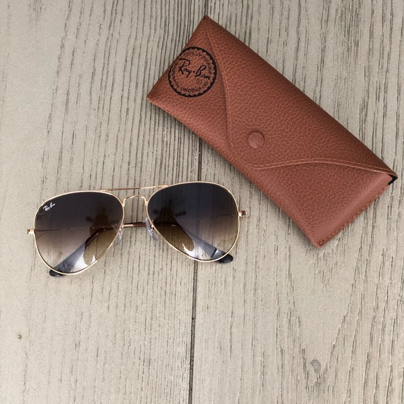 Ray-Ban Accessories - RAY BAN Aviator Brown Gradient with Gold Frame